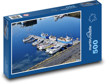Boote - Pier, Liegeplatz Puzzle 500 Teile - 46 x 30 cm