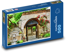 Vchod do záhrady - portál, fasáda Puzzle 500 dielikov - 46 x 30 cm