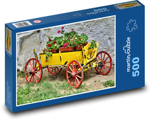 Trolley - decoration, flowers Puzzle of 500 pieces - 46 x 30 cm 