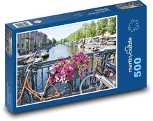 Bridge - bicycles, Amstrdam Puzzle of 500 pieces - 46 x 30 cm