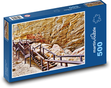Treppen im Felsen - Treppen, Höhlen Puzzle 500 Teile - 46 x 30 cm