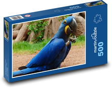 Modrý papoušek - hyacintový papoušek Puzzle 500 dílků - 46 x 30 cm