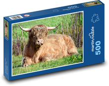 Býk - zviera, farma Puzzle 500 dielikov - 46 x 30 cm 