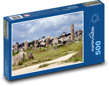 Zřícenina - chrám, sloupy Puzzle 500 dílků - 46 x 30 cm