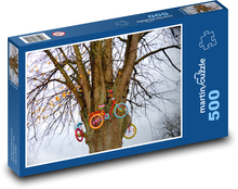 Baum - Räder, Dekoration Puzzle 500 Teile - 46 x 30 cm