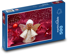 Christmas angel - stars, Christmas Puzzle of 500 pieces - 46 x 30 cm 