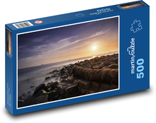 Západ slnka - more, pláž Puzzle 500 dielikov - 46 x 30 cm 