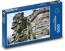 Bayerischer Wald - drei Stühle, Felsen Puzzle 500 Teile - 46 x 30 cm