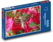 Kolibřík - můra, květina Puzzle 500 dílků - 46 x 30 cm