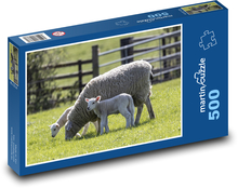 Ovce - jahňa, zvieratá Puzzle 500 dielikov - 46 x 30 cm 