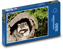 Waschbär - Tier, Baum Puzzle 500 Teile - 46 x 30 cm