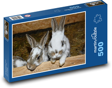 Králík - domácí zvíře, savec Puzzle 500 dílků - 46 x 30 cm