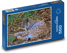 Ryś - drapieżnik, dzika przyroda Puzzle 500 elementów - 46x30 cm