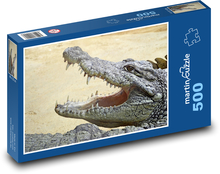Krokodil - Zähne, Reptil Puzzle 500 Teile - 46 x 30 cm