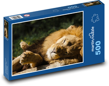 Lev - velká kočka, hříva Puzzle 500 dílků - 46 x 30 cm