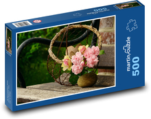 Ružová kytica - dekorácia, kvetina Puzzle 500 dielikov - 46 x 30 cm 