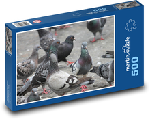 Pigeon in the city - doves, birds Puzzle of 500 pieces - 46 x 30 cm 