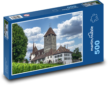 Spišský hrad - Švajčiarsko, budova Puzzle 500 dielikov - 46 x 30 cm 