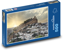 Sonnenuntergang - Berg, Kirche Puzzle 500 Teile - 46 x 30 cm