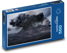Sopka - kouř, hora Puzzle 500 dílků - 46 x 30 cm