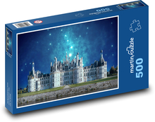 Zámok - noc, architektúra Puzzle 500 dielikov - 46 x 30 cm 