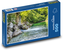 Rieka v lese - príroda, stromy Puzzle 500 dielikov - 46 x 30 cm 
