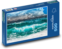 Wzburzone morze - ocean, woda Puzzle 500 elementów - 46x30 cm