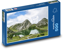 Hory - voda, příroda Puzzle 500 dílků - 46 x 30 cm
