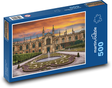 Palace - ornamental garden, natural wallpaper Puzzle of 500 pieces - 46 x 30 cm 