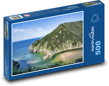 Pobřeží ve Španělsku - skály, Kalábrie Puzzle 500 - 46x30 cm