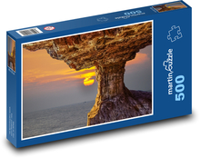 Východ slnka nad morom - skaly, oceán Puzzle 500 dielikov - 46 x 30 cm 