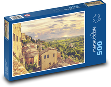 Město na kopci - domy, budovy Puzzle 500 dílků - 46 x 30 cm