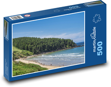Turisti na pláži - more, pobrežie Puzzle 500 dielikov - 46 x 30 cm 