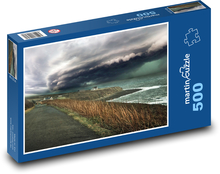 Landscape by the sea - roads, clouds Puzzle of 500 pieces - 46 x 30 cm 