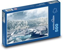 Ice in the sea - snowy trees, winter Puzzle of 500 pieces - 46 x 30 cm 