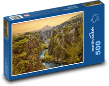 Fluss in der Natur - Landschaft, Berg Puzzle 500 Teile - 46 x 30 cm