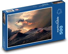 Vulkane - Krater, Sonnenuntergang Puzzle 500 Teile - 46 x 30 cm
