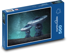 Radio telescopes - antennas, stars Puzzle of 500 pieces - 46 x 30 cm 