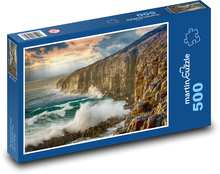 Stormy sea - reef, mountains Puzzle of 500 pieces - 46 x 30 cm 