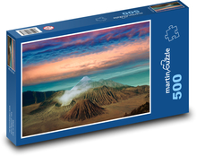 Vulkane - Landschaft, bunte Wolken Puzzle 500 Teile - 46 x 30 cm