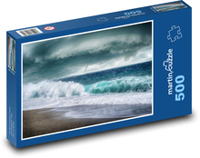 Rozbúrené more - oceán, pobrežie Puzzle 500 dielikov - 46 x 30 cm 