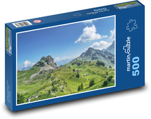 Švýcarsko - horolezectví, krajina Puzzle 500 dílků - 46 x 30 cm