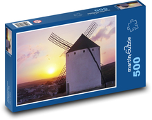 Mühle - Sonnenuntergang, Natur Puzzle 500 Teile - 46 x 30 cm