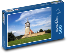 Kostol - drevená veža Puzzle 500 dielikov - 46 x 30 cm