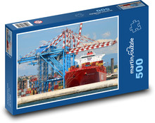 Frachtschiff, Hafen Puzzle 500 Teile - 46 x 30 cm