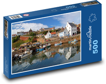 Schottland - Hafen, Küste, Stadt Puzzle 500 Teile - 46 x 30 cm