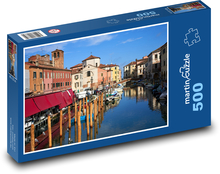 Itálie - kanál, Benátky Puzzle 500 dílků - 46 x 30 cm