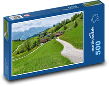 Alpská louka - Rakousko Puzzle 500 dílků - 46 x 30 cm
