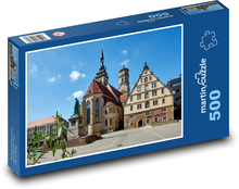 Stuttgart - Schillerplatz - Church Puzzle of 500 pieces - 46 x 30 cm 