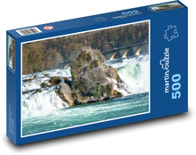 Švýcarsko - vodopád, Rýn Puzzle 500 dílků - 46 x 30 cm